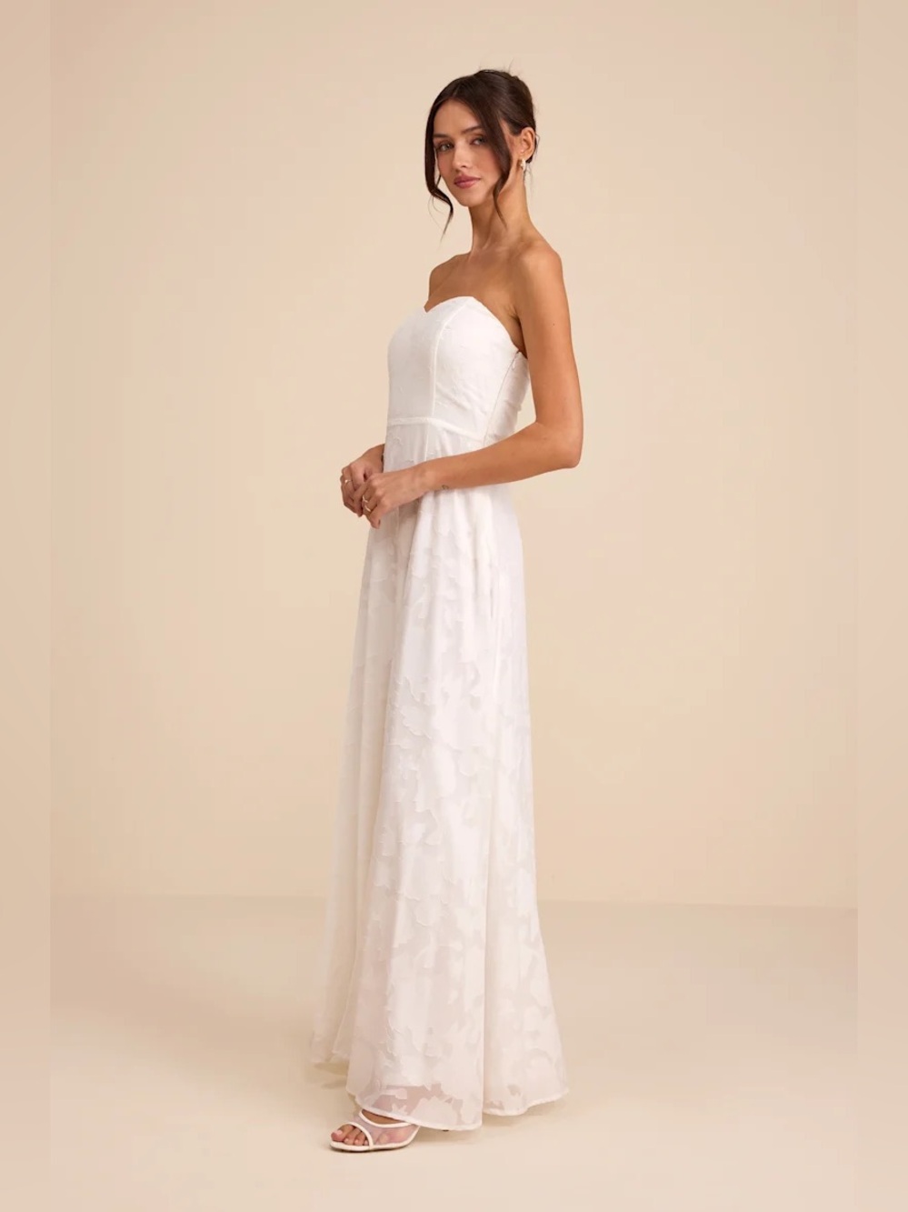 Lulus Garden of Romance White Burnout Maxi Dress - Picture 4 of 9